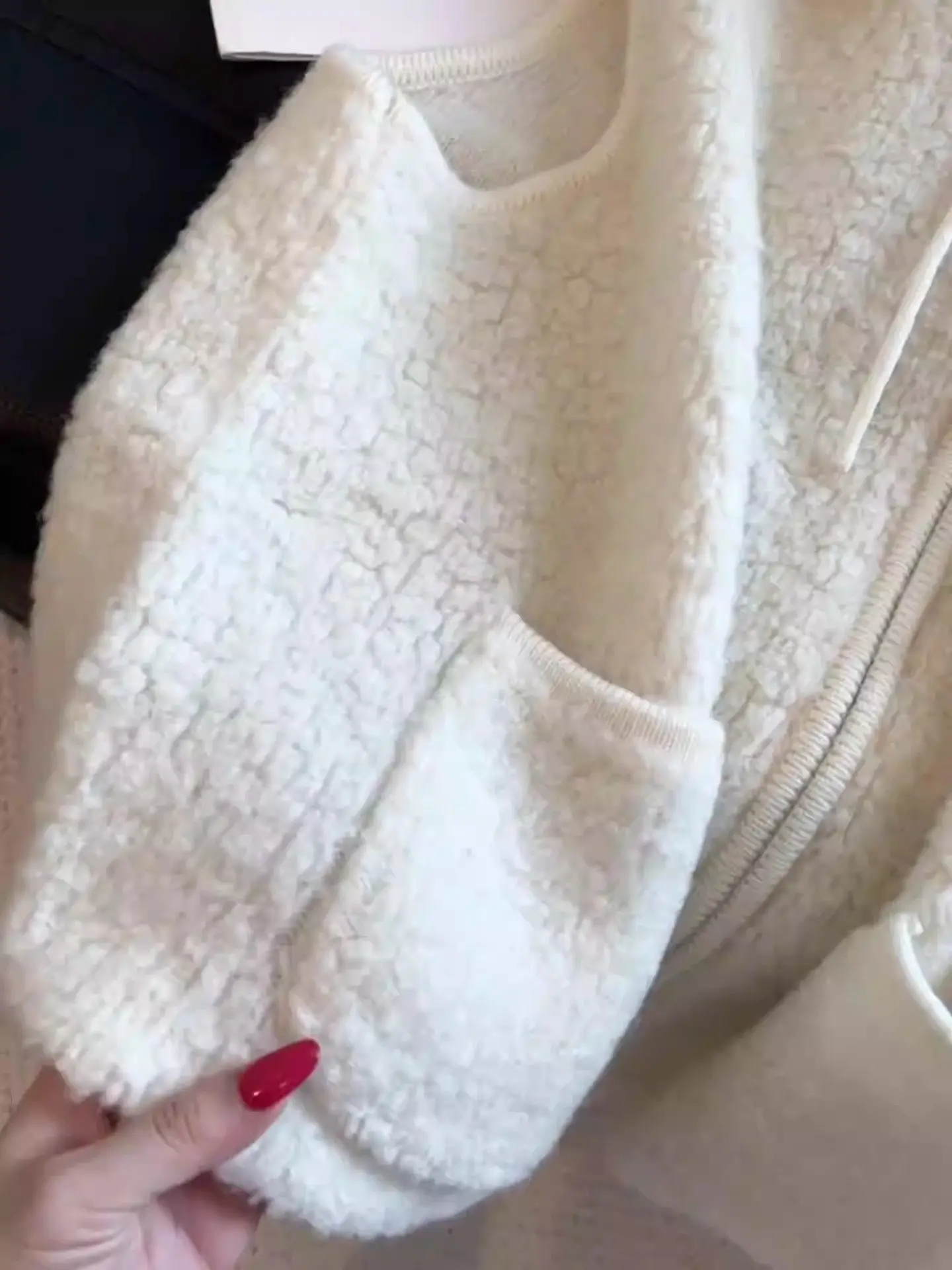   Damska kamizelka z dzianiny z kapturem, z futra jagnięcego, codzienna, uniwersalna, wyszczuplająca, elegancki design, zimowa odzież wierzchnia.