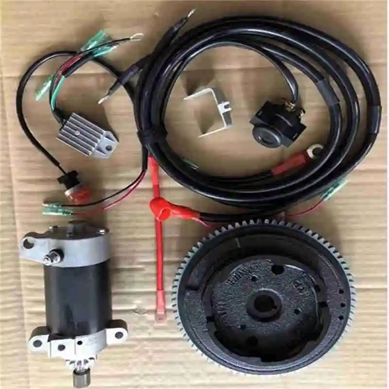 

F20 ELECTRIC START KIT FOR YAMAHA F20CEL CMHL PARSUN 4T 20HP 362CC OUTBOARD STARTER MOTOR FLYWHEEL CABLE SWITCH CHARGE COIL AVR