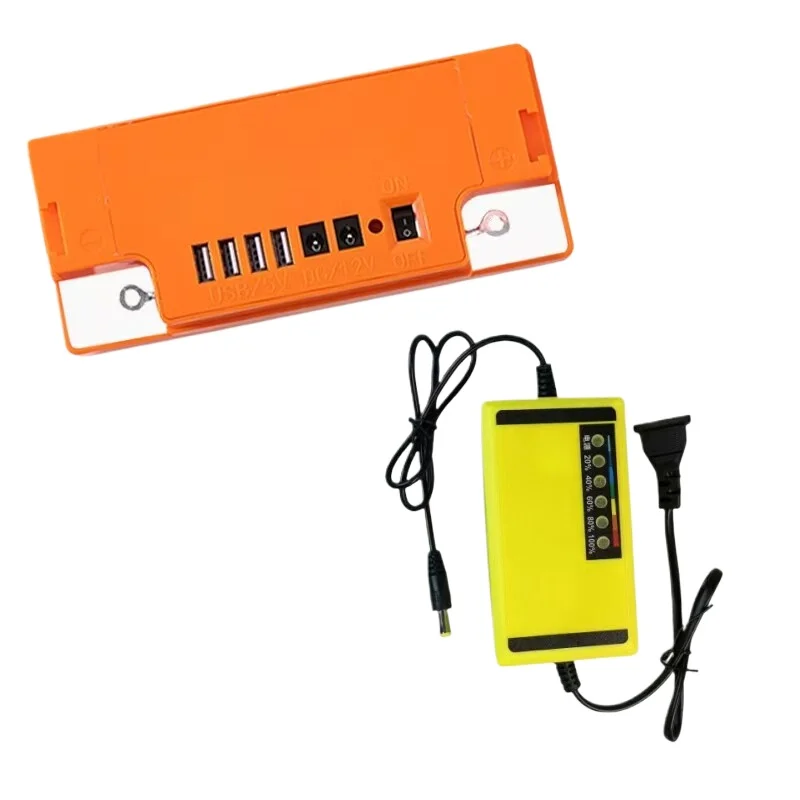 12V Wind Turbine Battery Case 20A USB Charging Portable Power Bank Box for DIY Modification