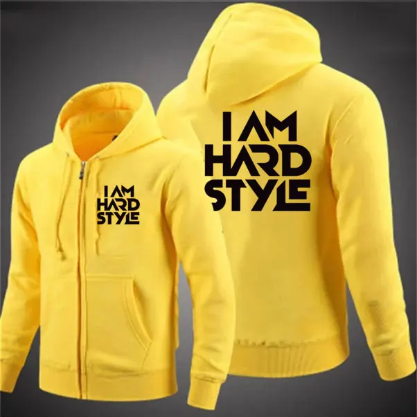 ربيع الخريف الرجال امرأة أنا Hardstyle مطبوعة سترة سستة شارع العليا طويلة الأكمام عارضة الرياضة الرجال مقنعين هوديس