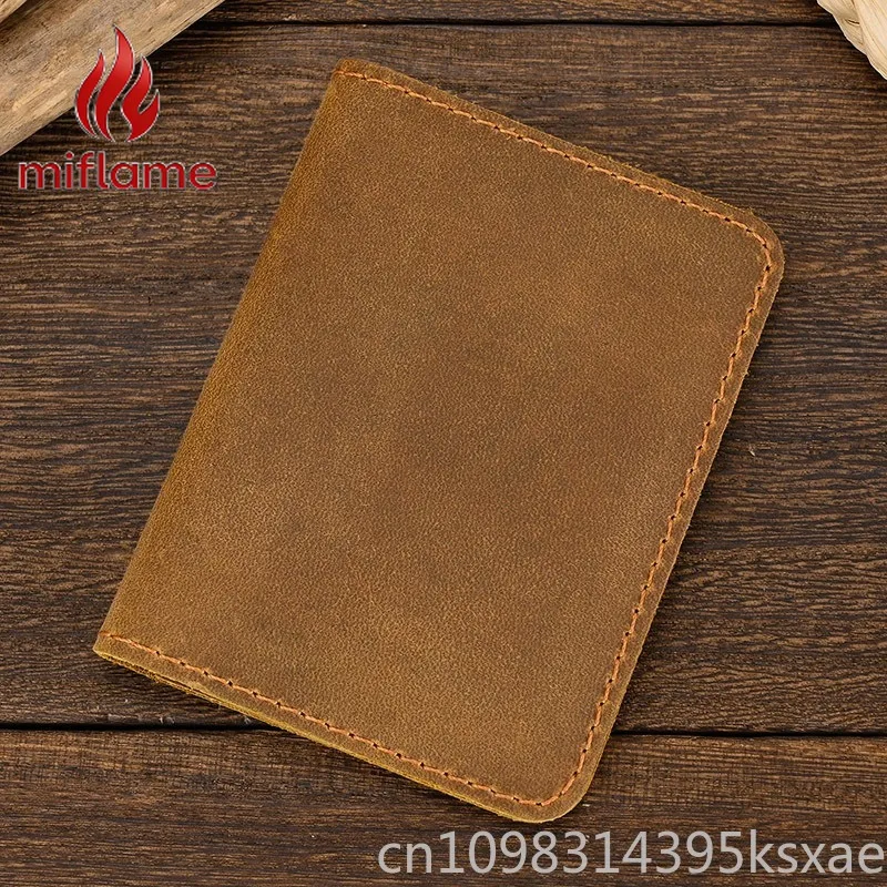 

Luxury Genuine Leather Wallet Purse for Men Handbag Style Ultra Thin Minimalist Card Holder Crazy Horse Leather
