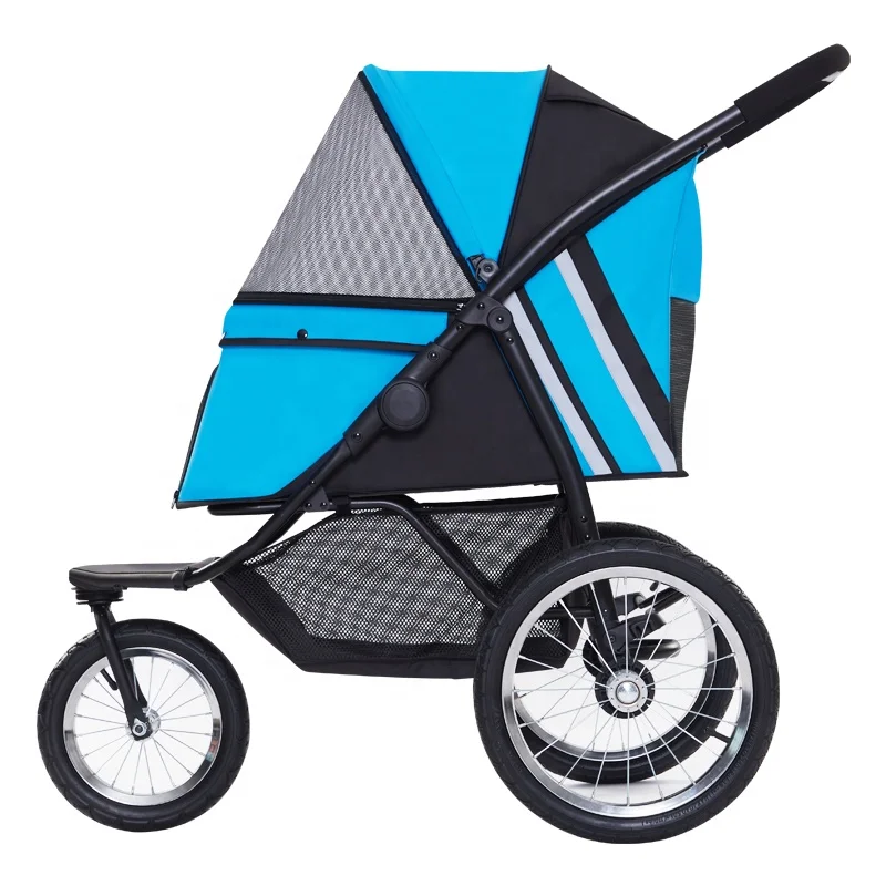 Large Four Wheeled Dog Stroller Luxury 4 Wheels Pet Stroller
