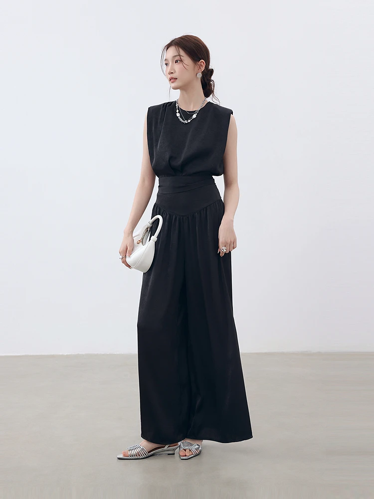 

Модный летний женский костюм-двойка с высокой талией, свободного кроя, повседневный, 2025