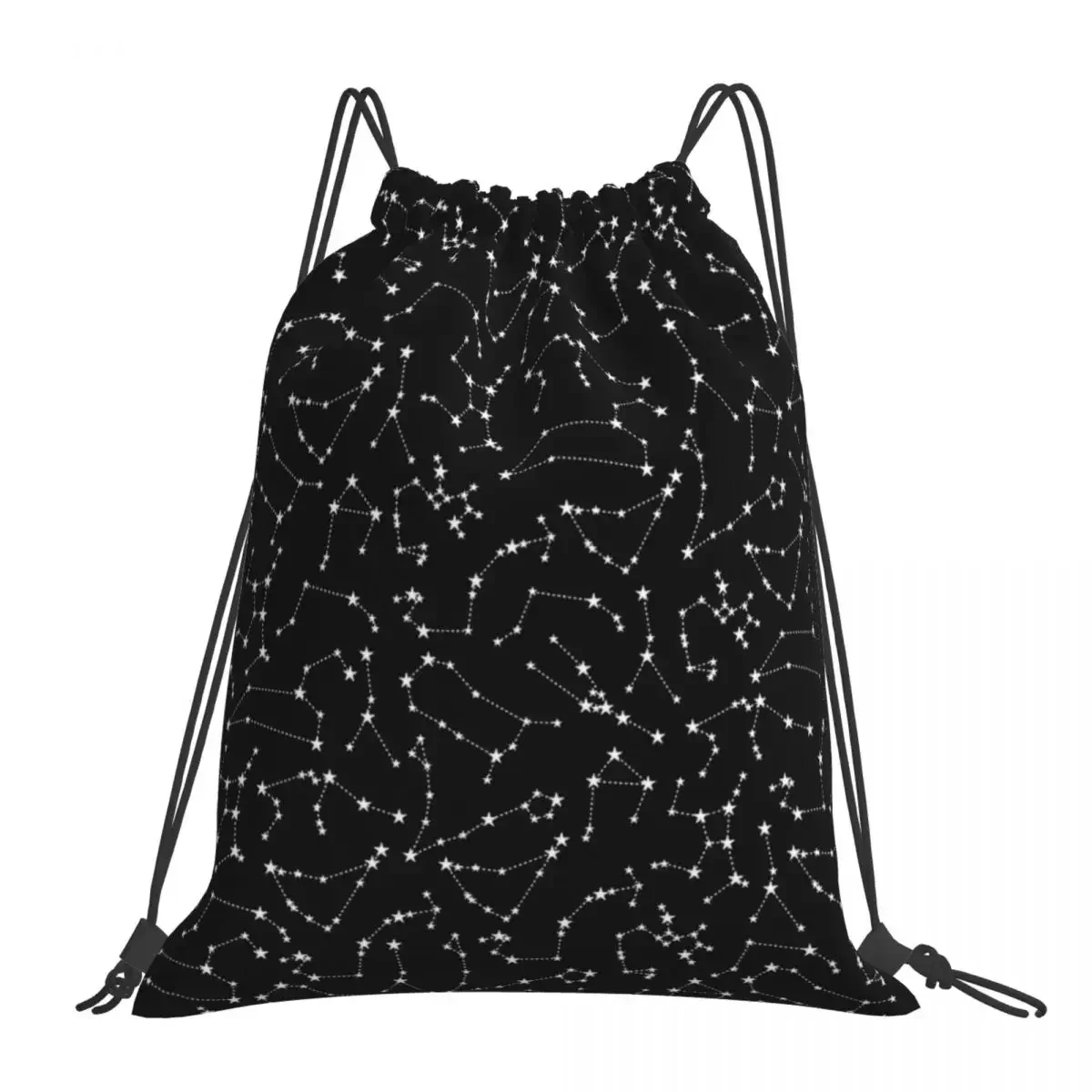 Zodiac Star Constellations Pattern Backpacks Multi-function Portable Drawstring Bags Sundries Bag BookBag For Travel Students