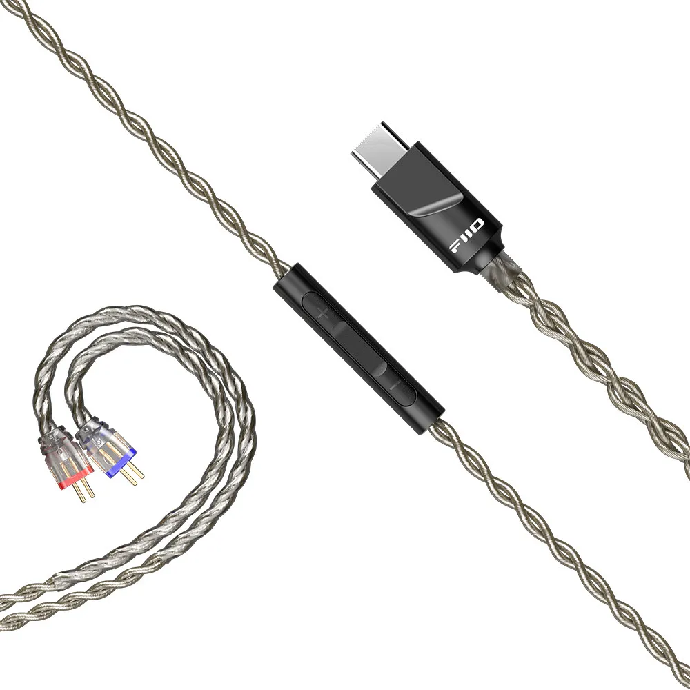 FOR FiiO LS-TC2 0.78mm 2-Pin Headphone Upgrade Cable, Type-C Interface Supports DSP Audio Decoding & Microphone Voice Calls