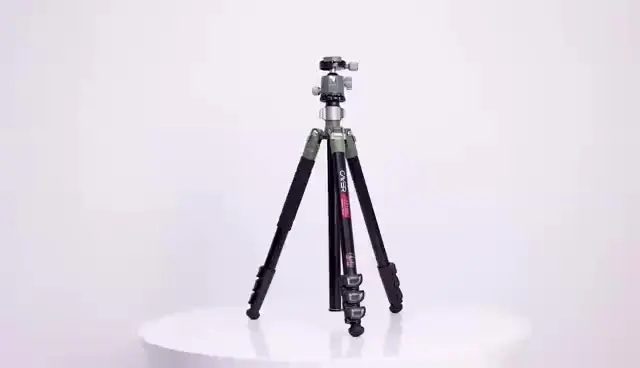 Cayer FP1450G1 Lightweight Aluminum Reverse Folding Tripod Kit with Removable Leg for Monopod Professional Cameras Video Tripod