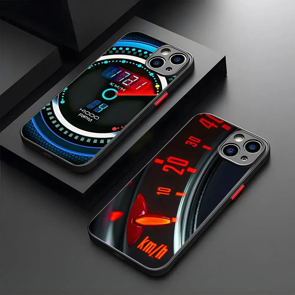 Tablero de instrumentos de coche de lujo para IPhone 15 16 14 barato 12 13 11 Pro XR XS Max Mini X 7 8 Plus cubierta de carcasa mate