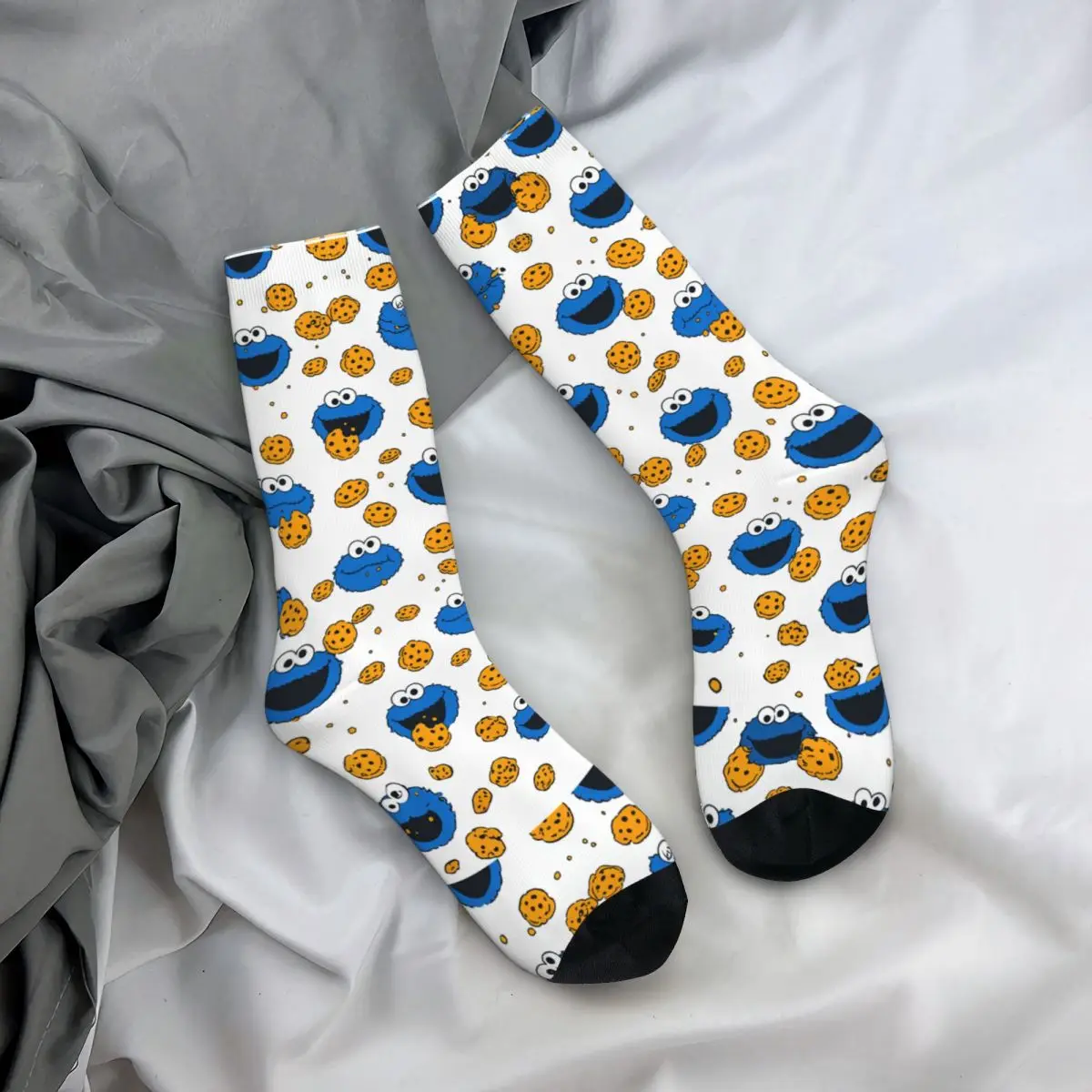 Men Women Cookies Monsters Socks Warm Funny Happy Cute Cartoon Socks Harajuku Accessories Middle Tube Stocking Little Small Gift