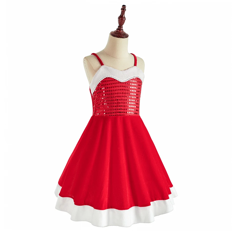 أطفال هدية الكريسماس الفتيات تأثيري فستان الأميرة فساتين نافيداد الطفل فتاة الملابس هالوين كرنفال عيد ميلاد ملابس تنكرية للحفلات #3