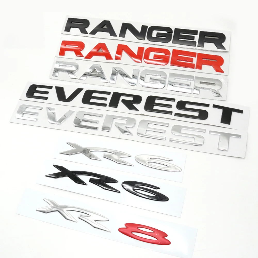 Etiqueta engomada del logotipo de la letra 3D del maletero trasero Taigate estilo emblema insignia calcomanía para Falcon XR6 XR8 XR 6 8 para Everest para Ranger PX MK2 MC