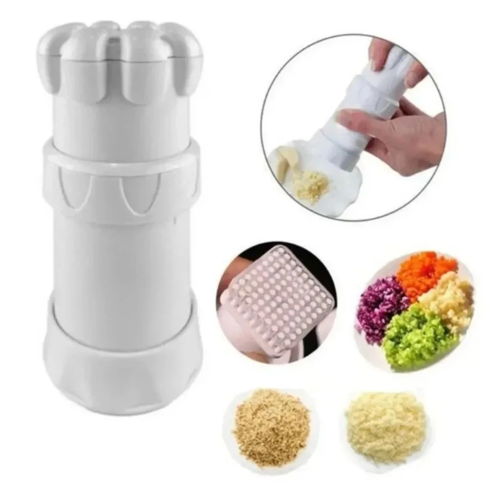 Multi Functional Garlic Press, Garlic Slicer, Suitable for Kitchen Cooking, Small Kitchen Tool, Garlic Chopper, Wheel Type