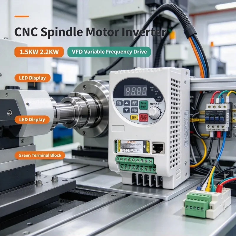 CNC Spindle Motor Inverter 1.5KW 2.2KW VFD Variable Frequency Drive For Engraving Machine