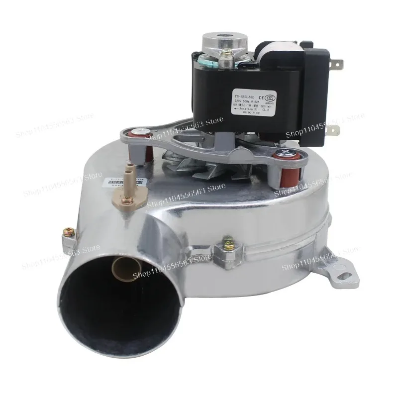220V 65W Fan Motor for Pellet Stove/Heating, Centrifugal Smoke Exhauster for Wall-Hung Boiler & Fireplace