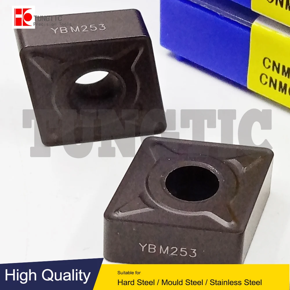 CNMG160612-EM YBM253 YBG205 CNMG543-EM Caebide Inserts General Turning Cutting Lathe Tool Double Sided Negative-Medium Machining