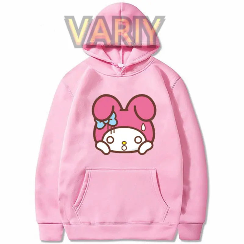 Harajuku Loose Hoodies Women Comfortable My Melody Printed Sweatshirts Long Sleeved Coat Tops Autumn Winter Lady Clothes