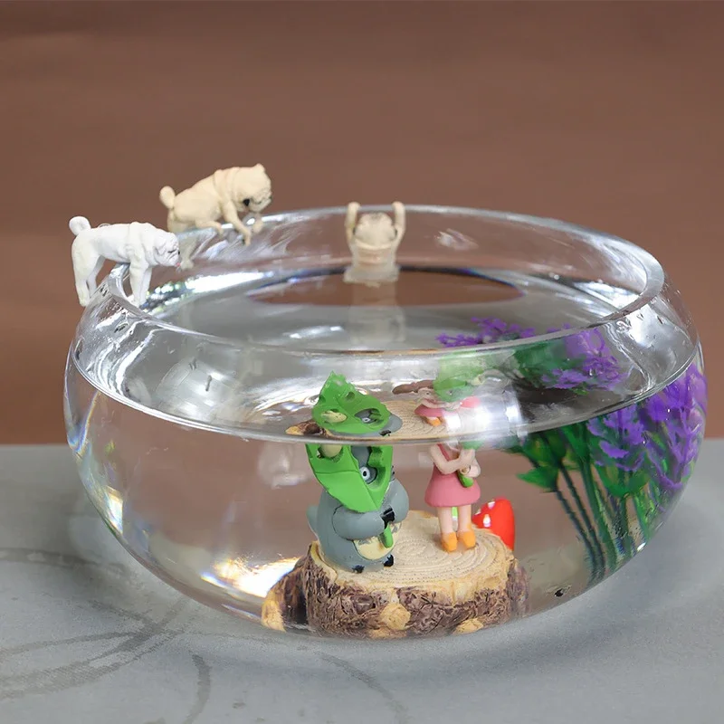 Creative Dog Ornaments for Aquarium PVC Kawaii Cartoon Dogs Climbing Dogs Pendant Fish Tank Wall Landscape Decoration