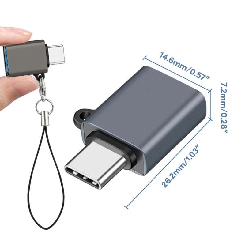 USB 3.2 หญิงประเภท C ชายอะแดปเตอร์ 10Gbps Fast Data Transfer สำหรับแล็ปท็อป PC OTG Extension Converter