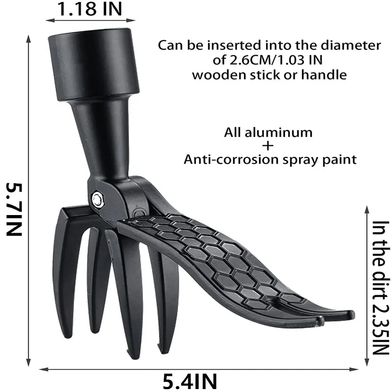 Weeder Stand Up Weed Puller Tool Claw Weeder Root Remover Outdoor Killer Tool with Foot Pedal Outdoor Garden Weed Puller