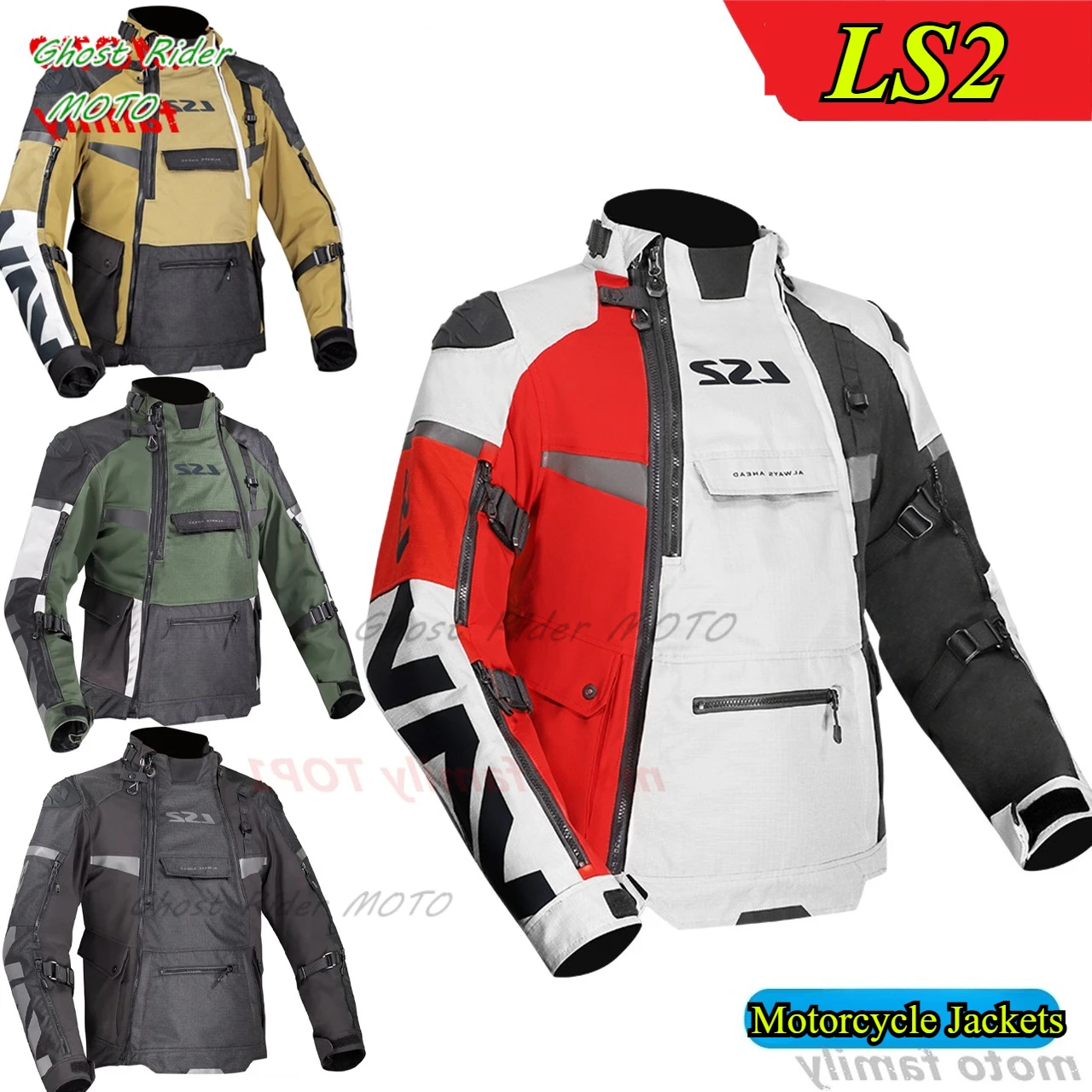 

Оригинальная мотоциклетная куртка LS2 LS2 X-MASTER, зимняя теплая водонепроницаемая куртка для бездорожья со съемной подкладкой, уровень CE, раллийное пальто для мотокросса