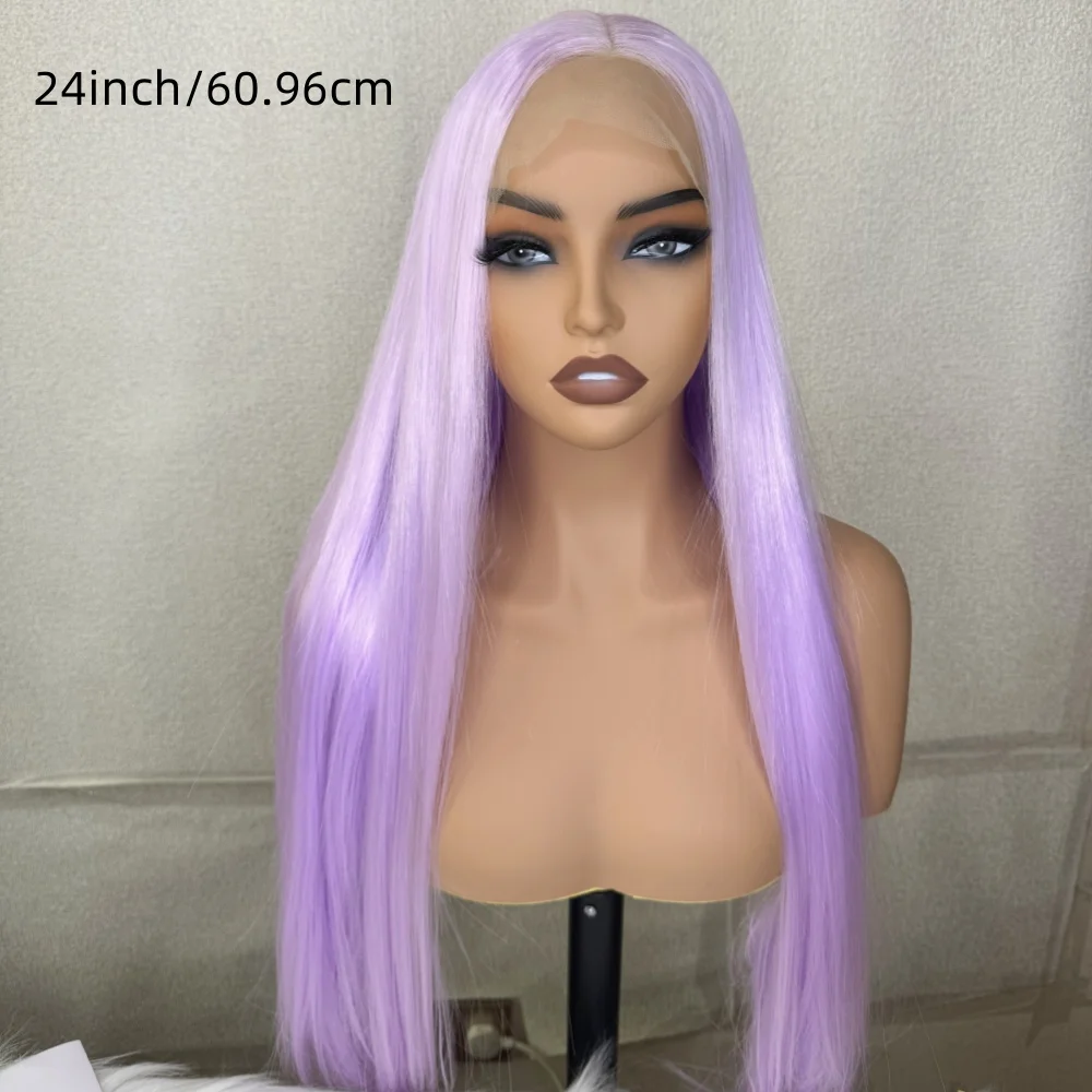 light 24 inches long hair synthetic lace front wigs for women girls party cosplay glueless heat resistant synthetic fibers repl