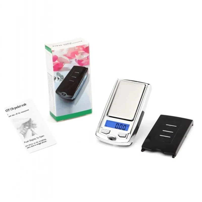 Mini Electronic Pocket Scale 100g/200g Button Type Portable Precision Weighing LCD Backlight Display Weighing