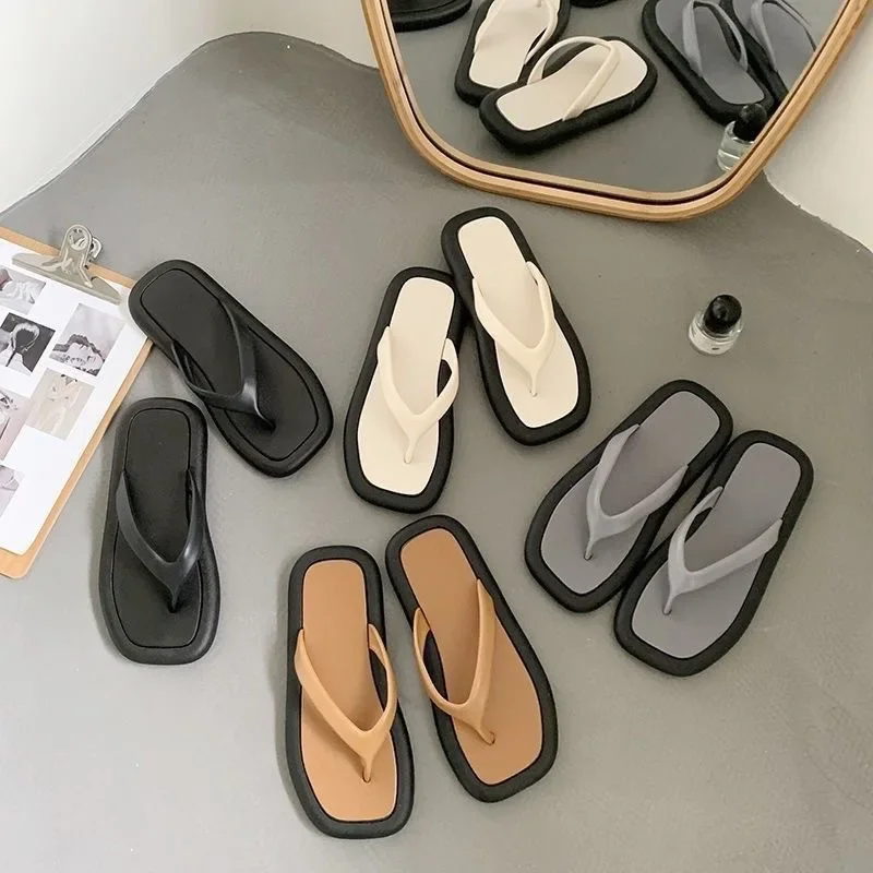 Women Flip Flops Summer Fashion Sandwich Slippers Bowknot Flower Anti-slip Flat Sandals Slippers Outer Wear Beach Shoes