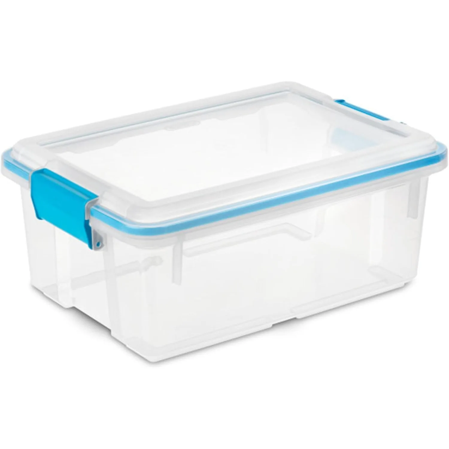 Gasket Box, Stackable Storage Bin with Latching Lid, 12 Quart, 24 Pack,Durability,Effortless Mobility,Secure & Durable