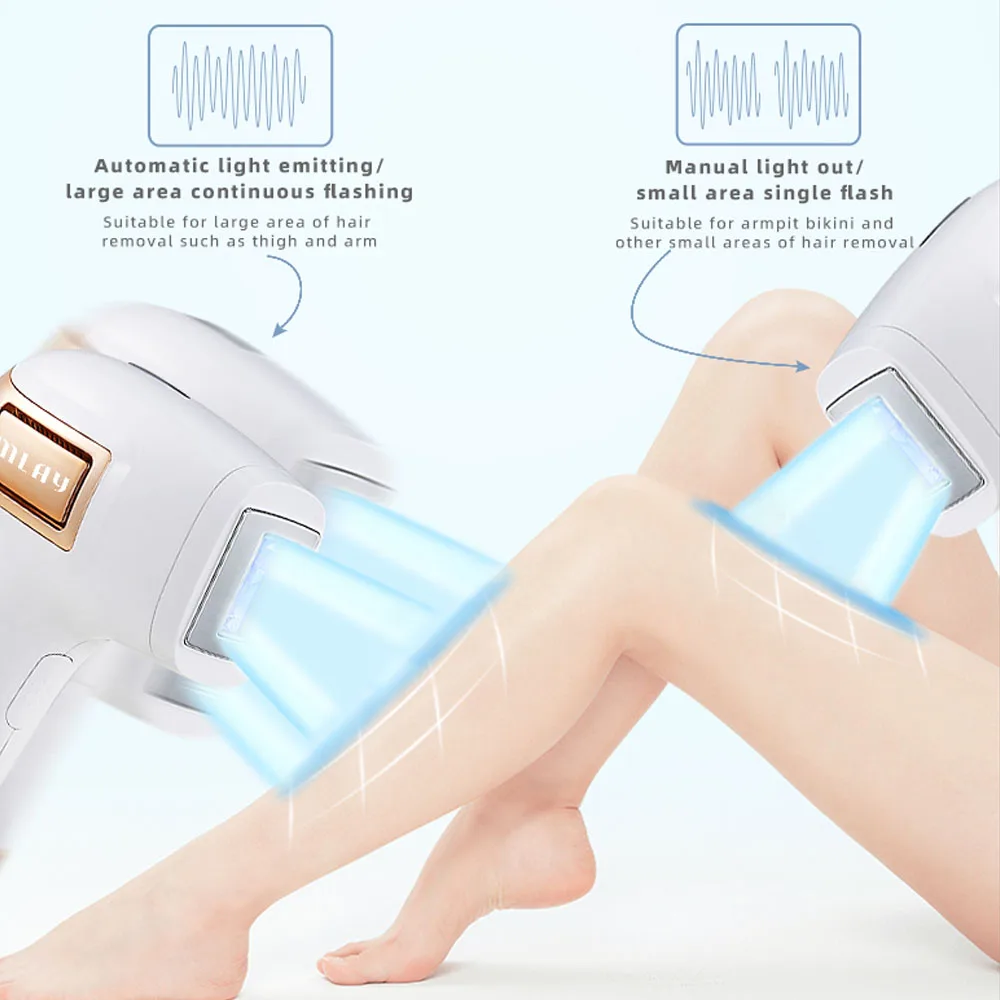 Mlay ชุดหูฟัง T5เครื่องกำจัดขนเลเซอร์เย็น IPL แบบพกพาเครื่องกำจัดขนแบบบิกินี่มีแฟลชสำหรับกำจัดขนแบบ500000ช็อต