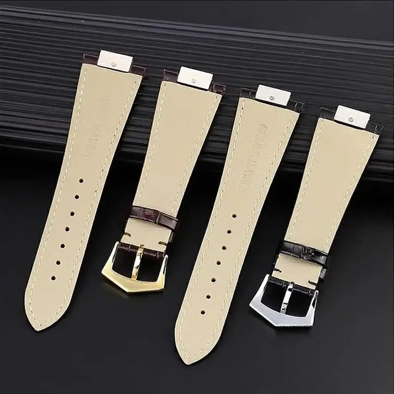 TINTAG For Patek Philippe Genuine Leather Watch Belt 5711 5712g Nautilus Watch Strap Special Interface 25mm*13mm Men Watchbands