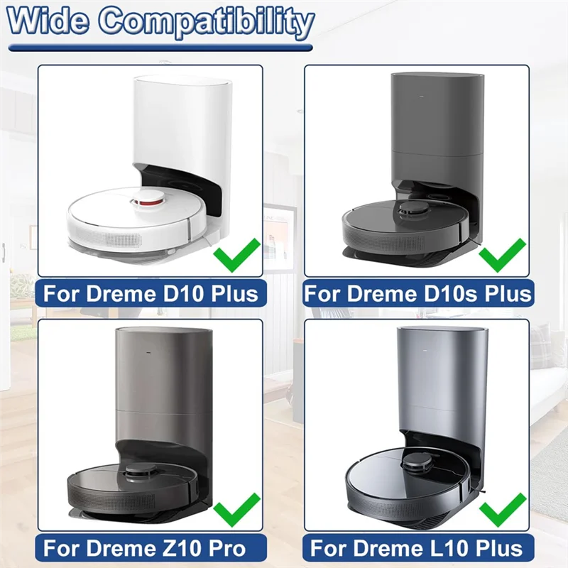 -A90P Vacuum Cleaner Dust Bags Accessories For Dreame Z10 Pro/L10 Plus/D10 Plus/D10s Plus Robot Vacuum Cleaner