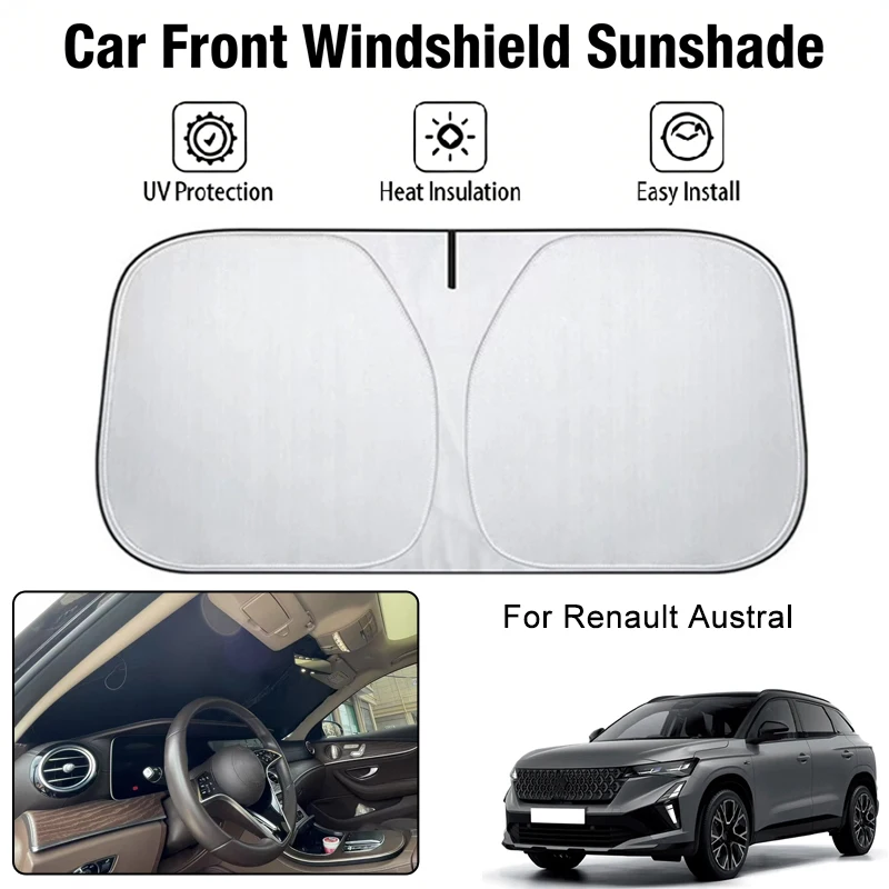 

Foldable Car Windshield Sun Shade UV Block Heat Insulation For Renault Austral Interior Protection Accessories