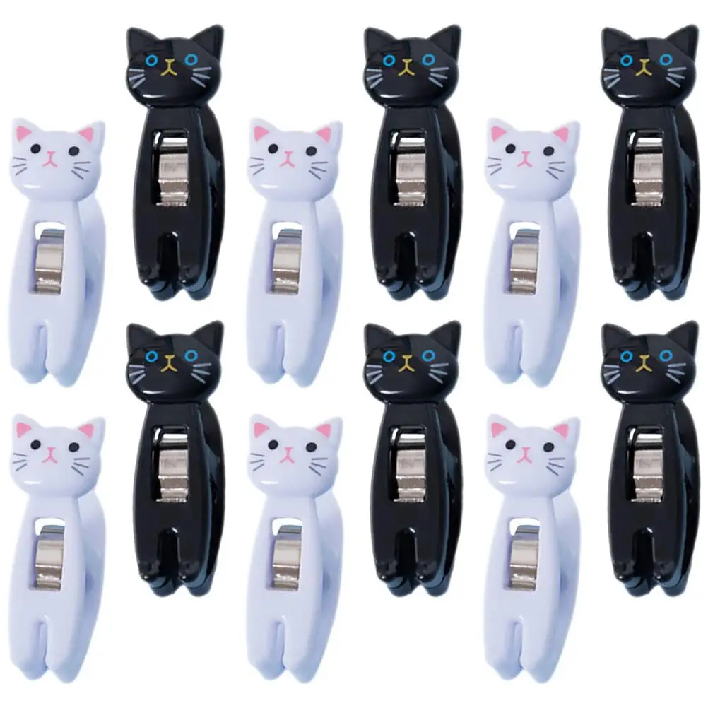 12 Pcs Cat Clips for Pants Memo Cute Note Multi-functional Plastic Clothes Socks Photo