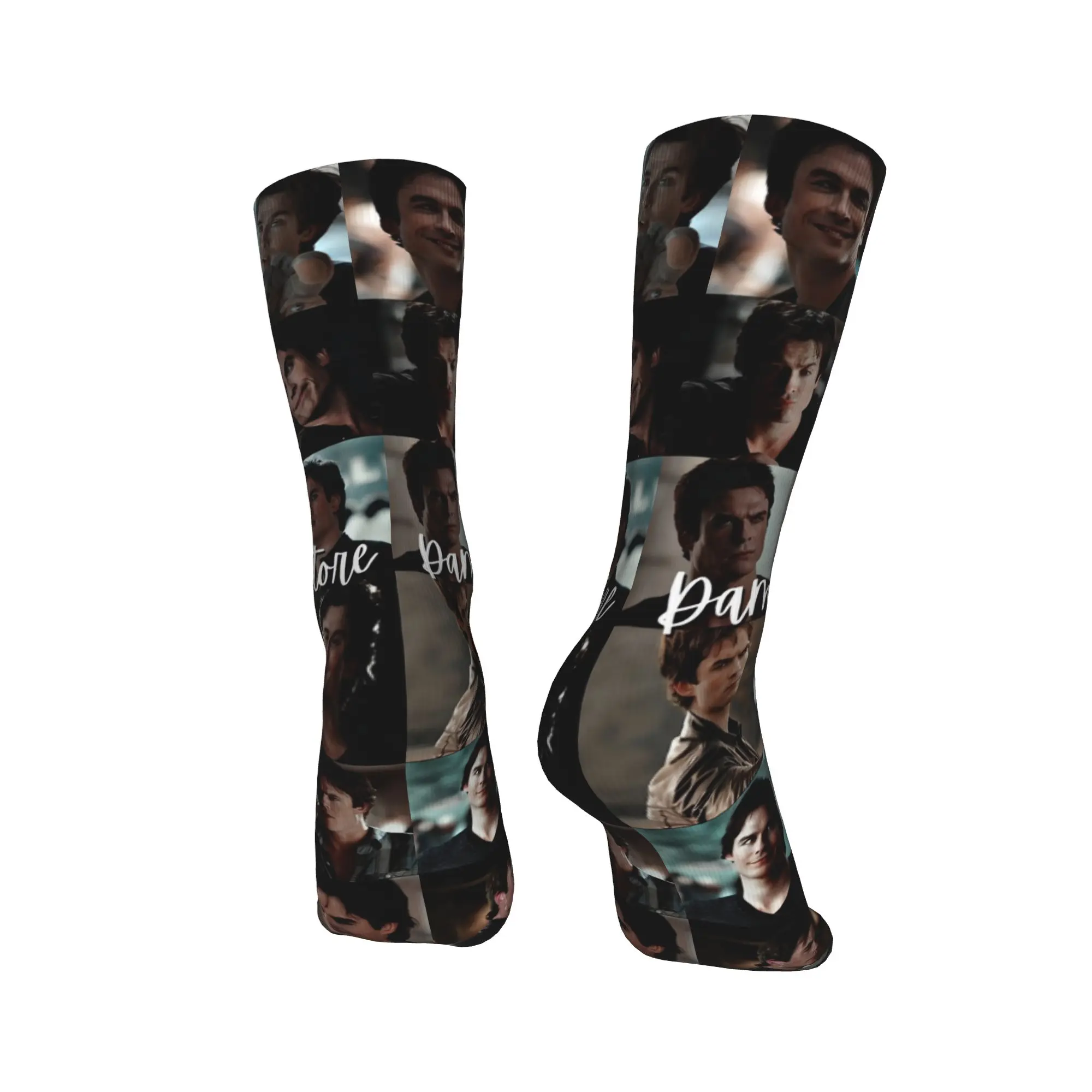 The Vampire Diaries Damon Salvatore Socken, elegante Strümpfe, Unisex, Herren, mittelweich, Radsocken, Herbst, individuelle Bakteriensocken