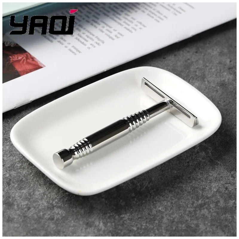 YAQI Romulus Polished 316 Stainless Steel AC Blade Single-edged Safety Razor Wet Shave Tools Best Gift for Men