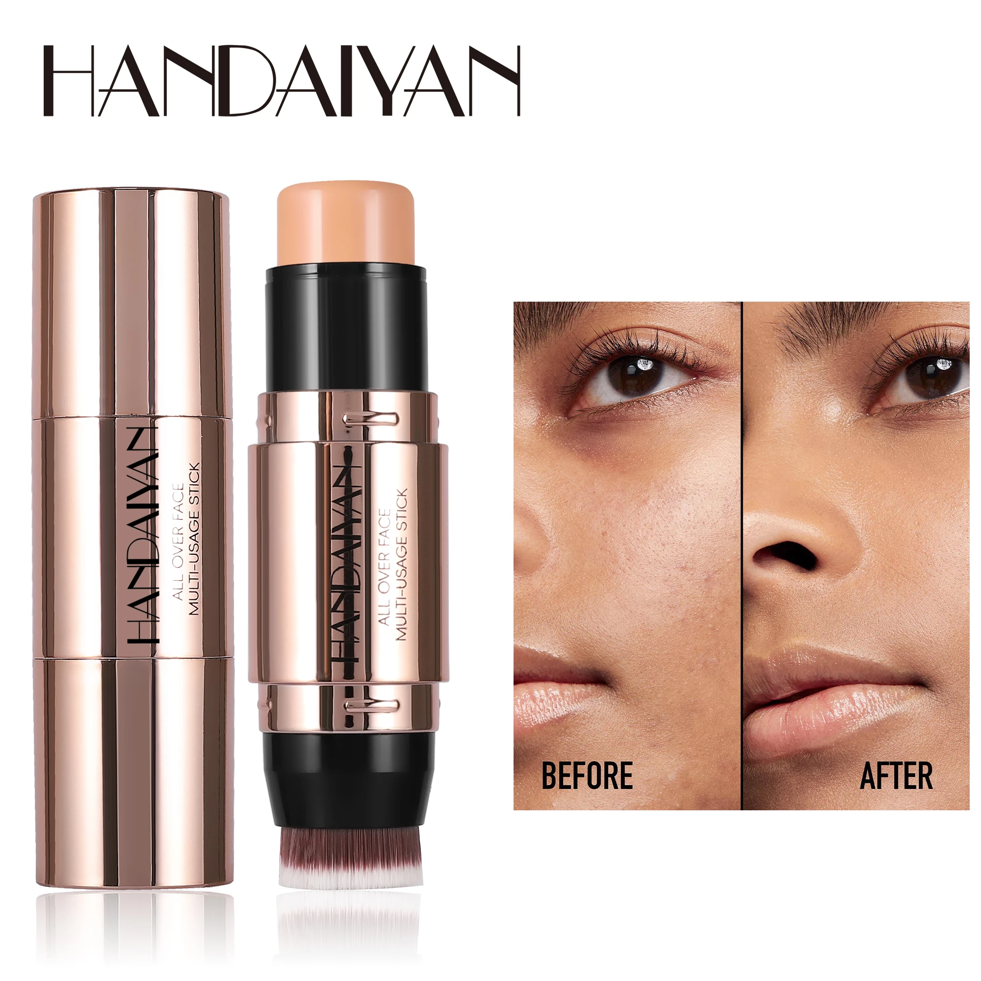 HANDAIYAN 8 Shades Matte Concealer Contour Stick Double-headed Long-lasting Waterproof Face Makeup Cosmetics