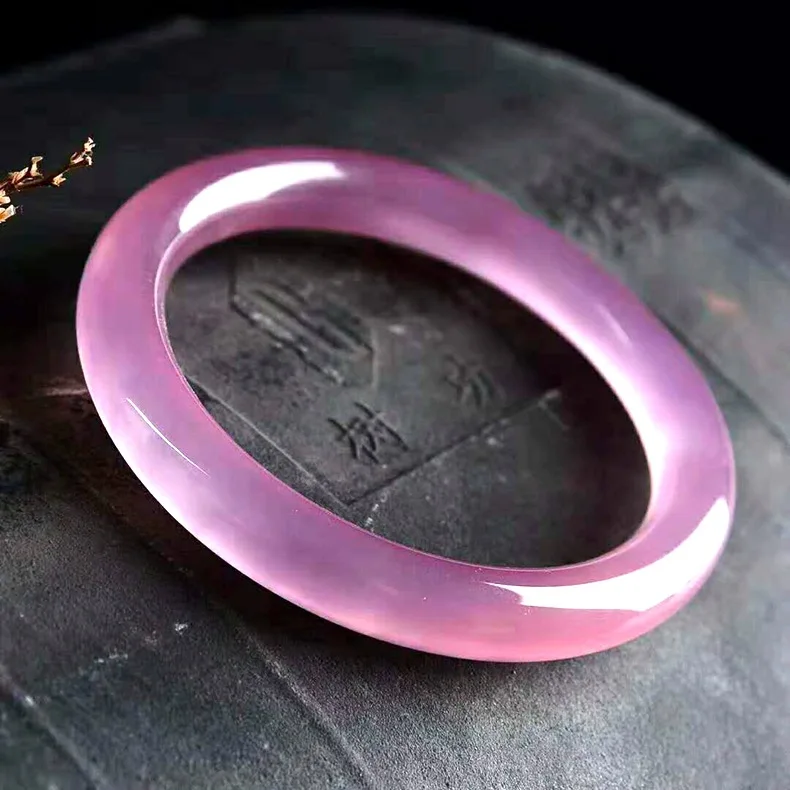 Pink Purple Certified Jade Bangles Women Fine Jewelry Genuine Natural Myanmar Jadeite Round Bangle Bracelet Girlfriend Mom Gifts