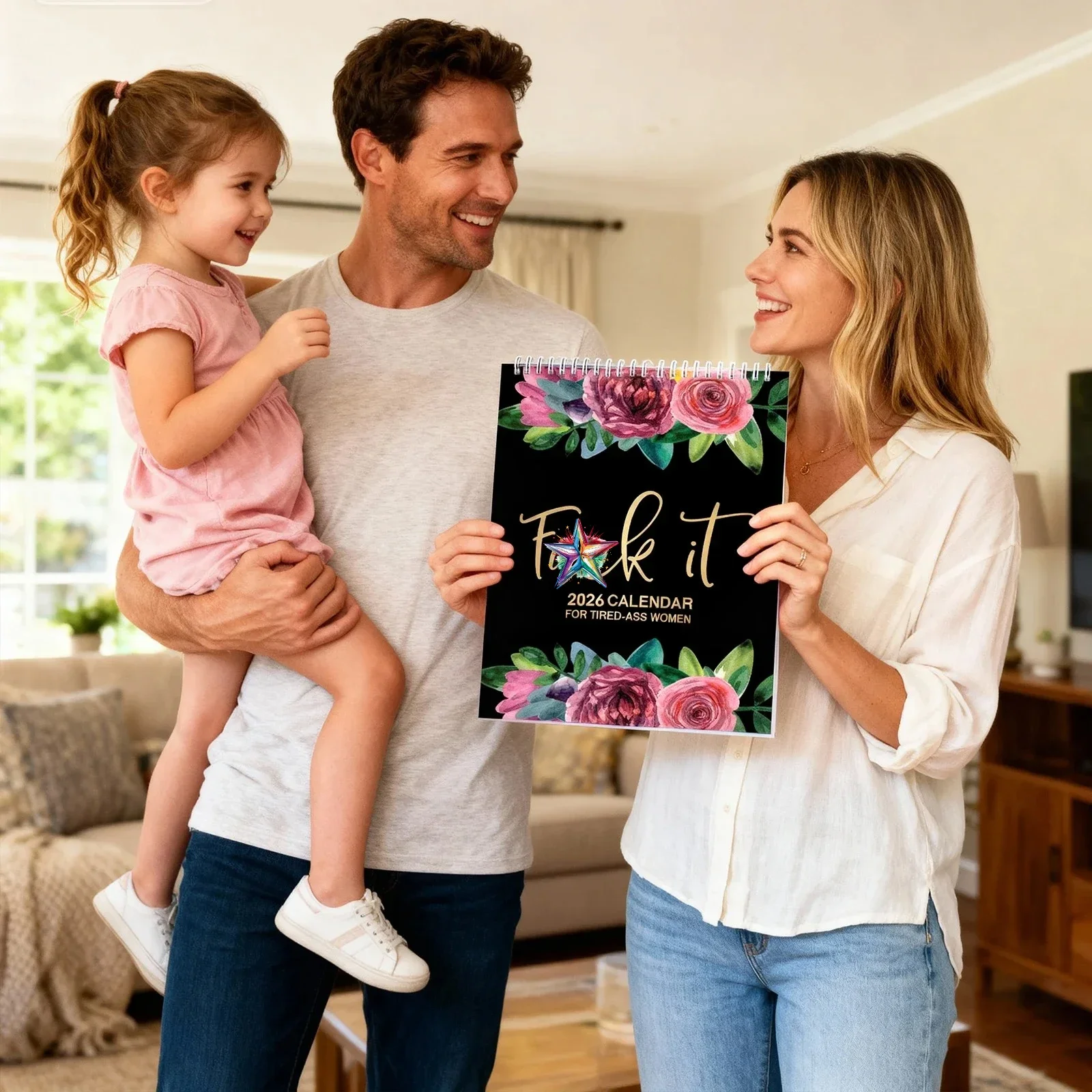 2026 年 ユーモア スローガン デスク ウォール カレンダー 楽しいイラスト プランナー ホーム オフィス ギフト ユニークな新年祭の装飾