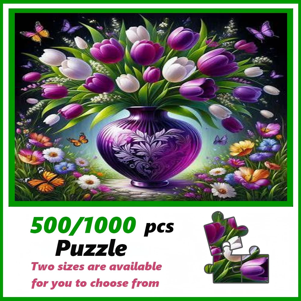 

A high-quality 500/1000-piece puzzle, perfect for adults, is a fun family game that helps relieve stress and is great fo