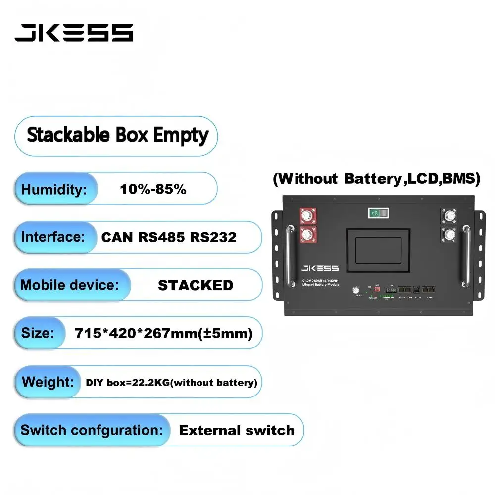 EU Voorraad JKBMS ESS Batterij Kits DIY Lifepo4 51.2V 314AH 16KW Met JK Inverter 16S BMS voor thuis Energieopslag Belastingvrij