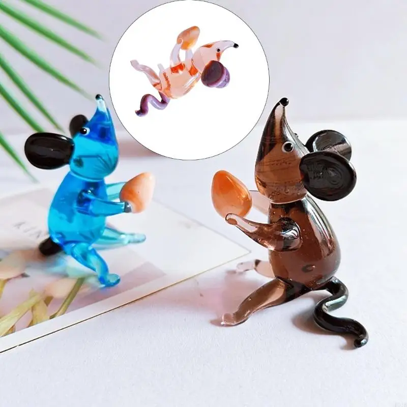 

Творческие цветные стеклянные мыши красть яиц скульптура