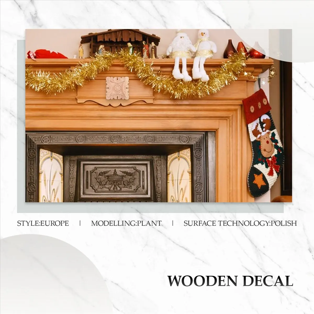 

Винтажная негрунтованная деревянная резная угловая накладка COFA для декора стен, дверей и мебели