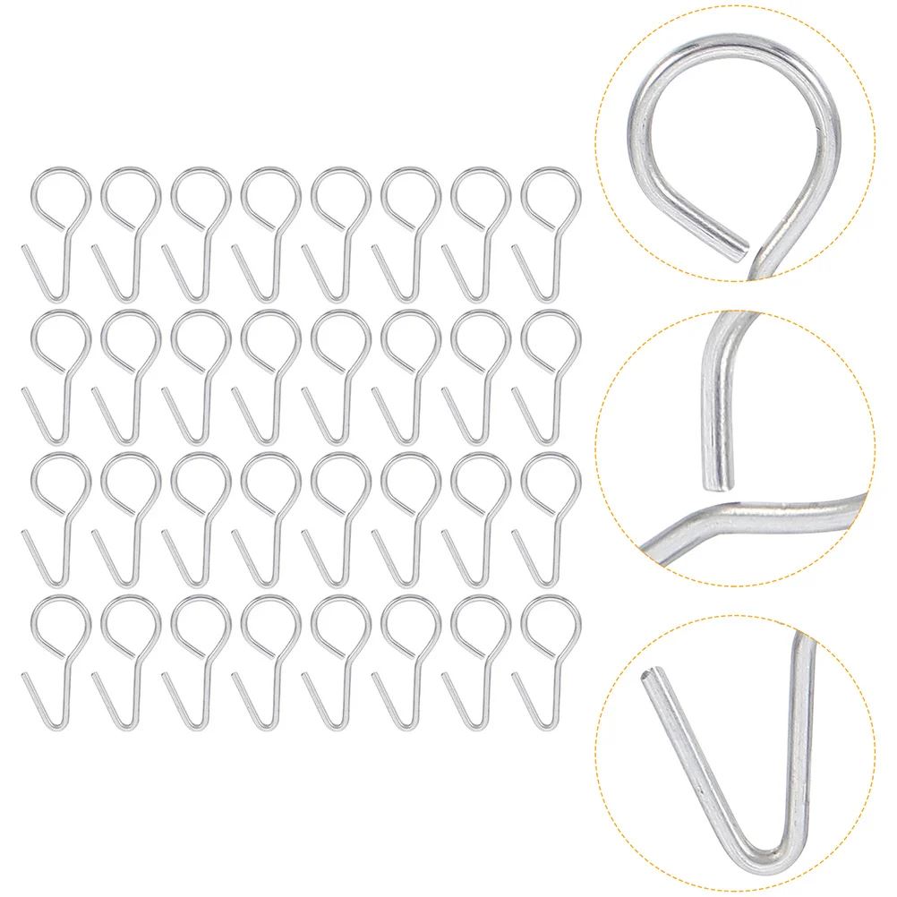 

50Pcs S Shape Hooks Car Seat Cover Securing Clips Heavy Duty Metal Fasteners for Vehicle Seat Pads Camper Rv Storage Door