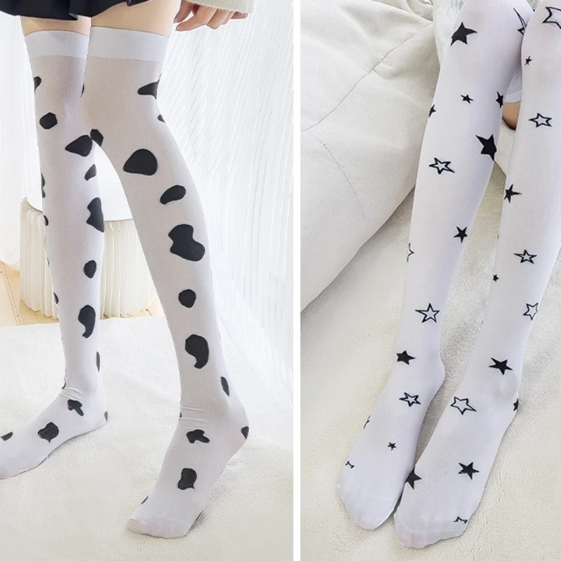 1/2 Paar Frühling Sommer Elegante süße Kniestrümpfe lässig bequeme Farbblock-Damensocken modische vielseitige Socken