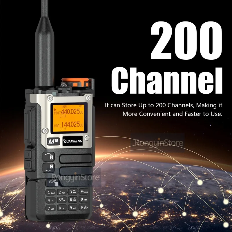 Quansheng UV-K58 5W Walkie Talkie UV-K6 UV-K5(8) Radios bidireccionales USB-C carga directa multibanda AM/FM UHF VHF DTMF actualización de UV-K5