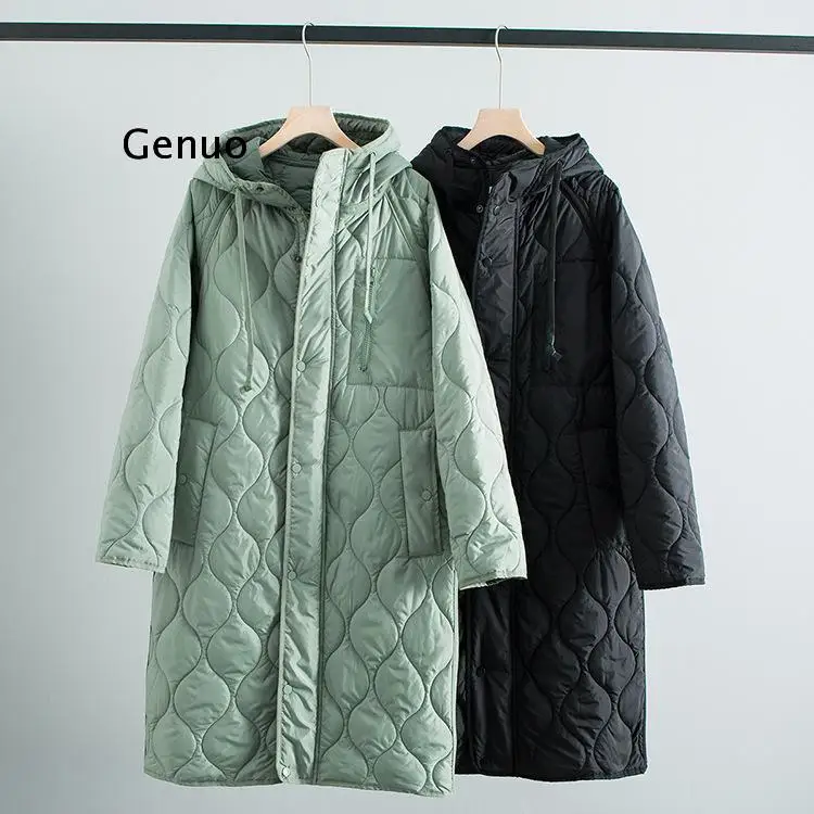 

2022 Autumn Winter Fashion Women Puffer Coat oversized Maxi Robe Long parka Casual outerwear