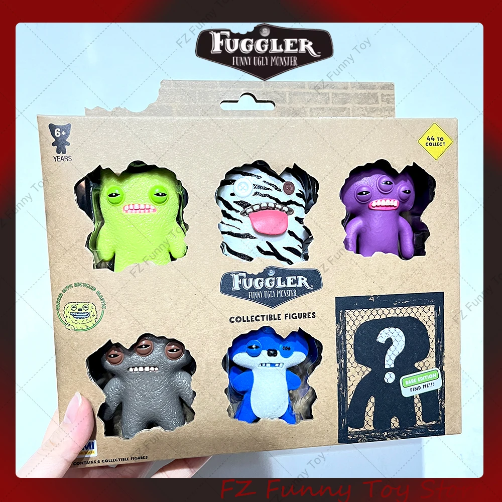 6 unids/set FUGGLER modelos de monstruos feos juego de juguetes Fuggler dientes divertidos monstruos figura juguetes sorpresa caja ciega con 1 pieza estilo aleatorio