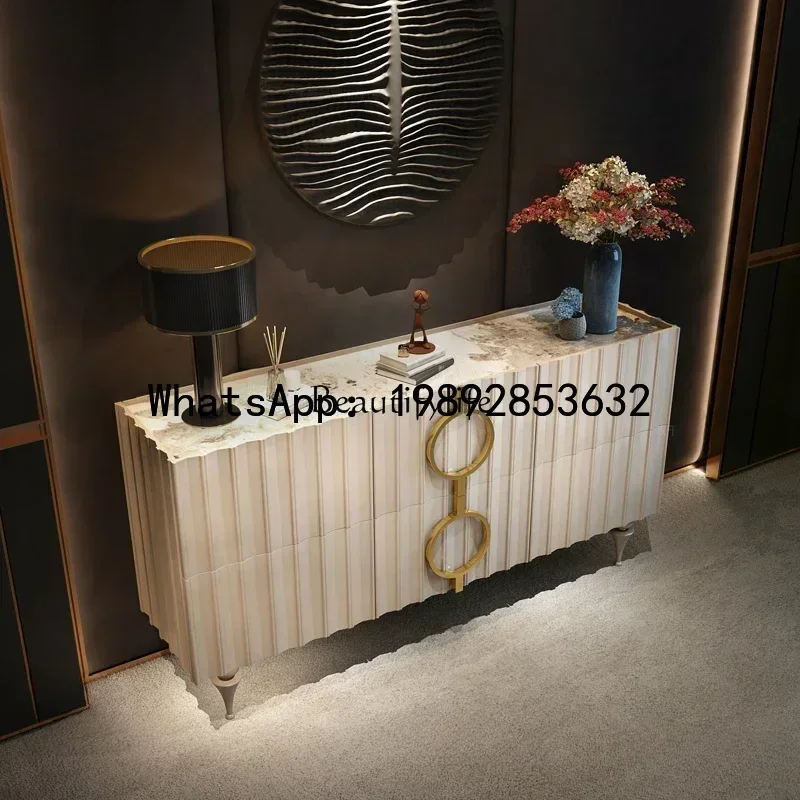 Mobile da ingresso di lusso QQ 1LLight, armadietto decorativo per soggiorno in villa di fascia alta