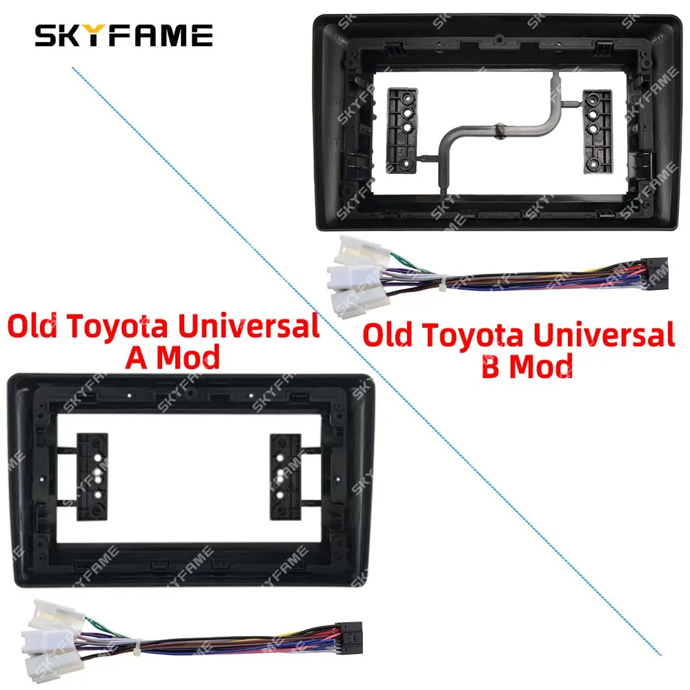 SKYFAME Car Frame Fascia Adapter Android Radio Dash Fitting Panel Kit For Toyota Universal 100✕200 MM
