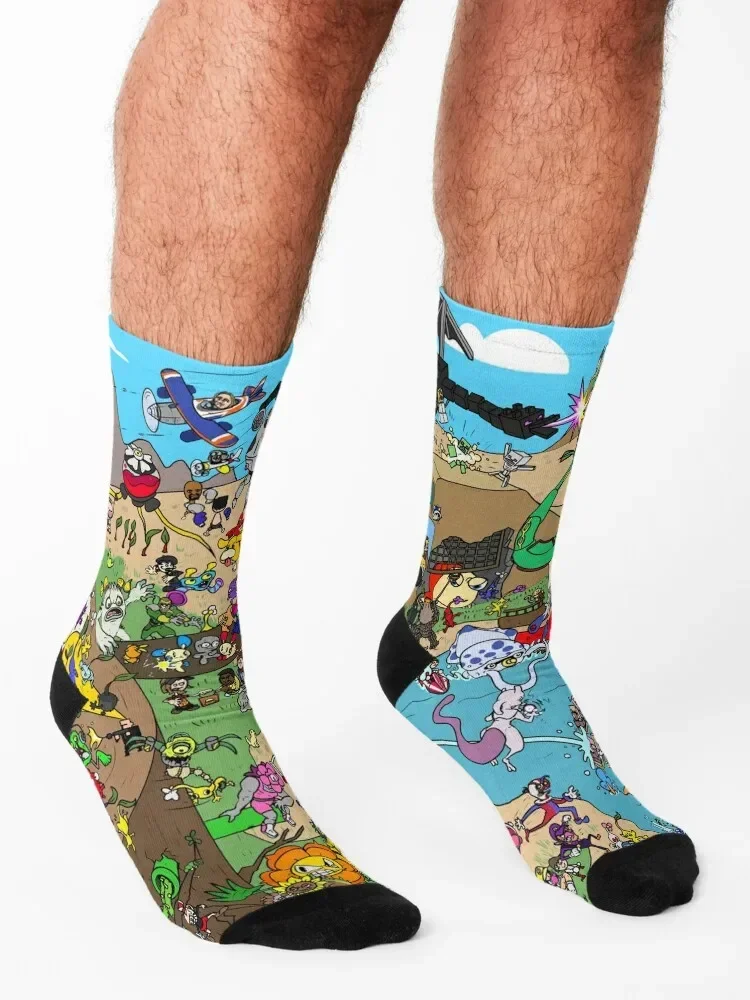 عندما ألعاب كلاش سوكس جولف هدايا مضحكة جوارب هوكي الهيب هوب للنساء والرجال