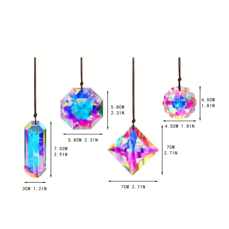 1pc crystal sun catcher, prism rainbow machine, used for family window chandelier lamp prism indoor and outdoor decoration